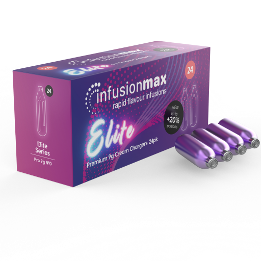 InfusionMax Elite 9g N2O Cream Chargers 100 Packs WHOLESALE 25%OFF