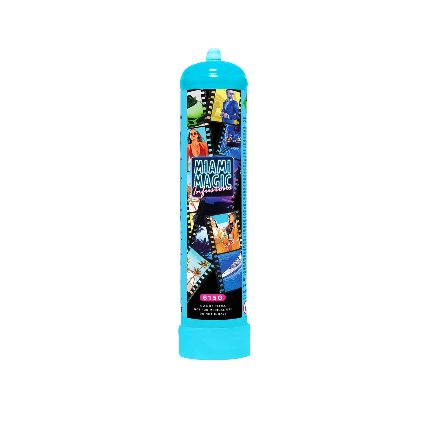 Miami Magic Whipped Cream Chargers 0.95 (580 gram) - 1 Carton (6 Cylinders) - Damaged Packaging