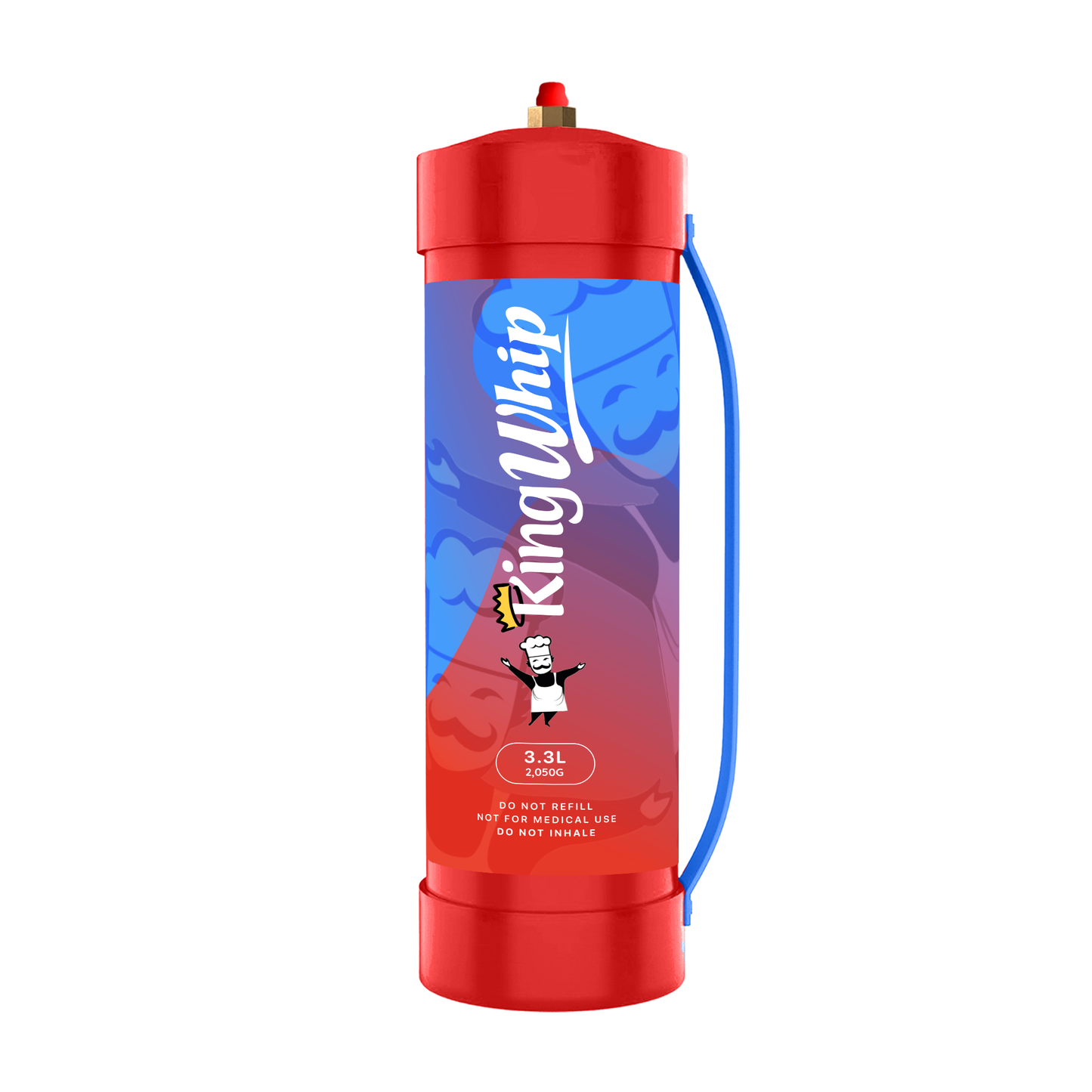 KingWhip Whipped Cream Chargers, 3.3 Liters (2 kg) N2O Cylinder 20%OFF