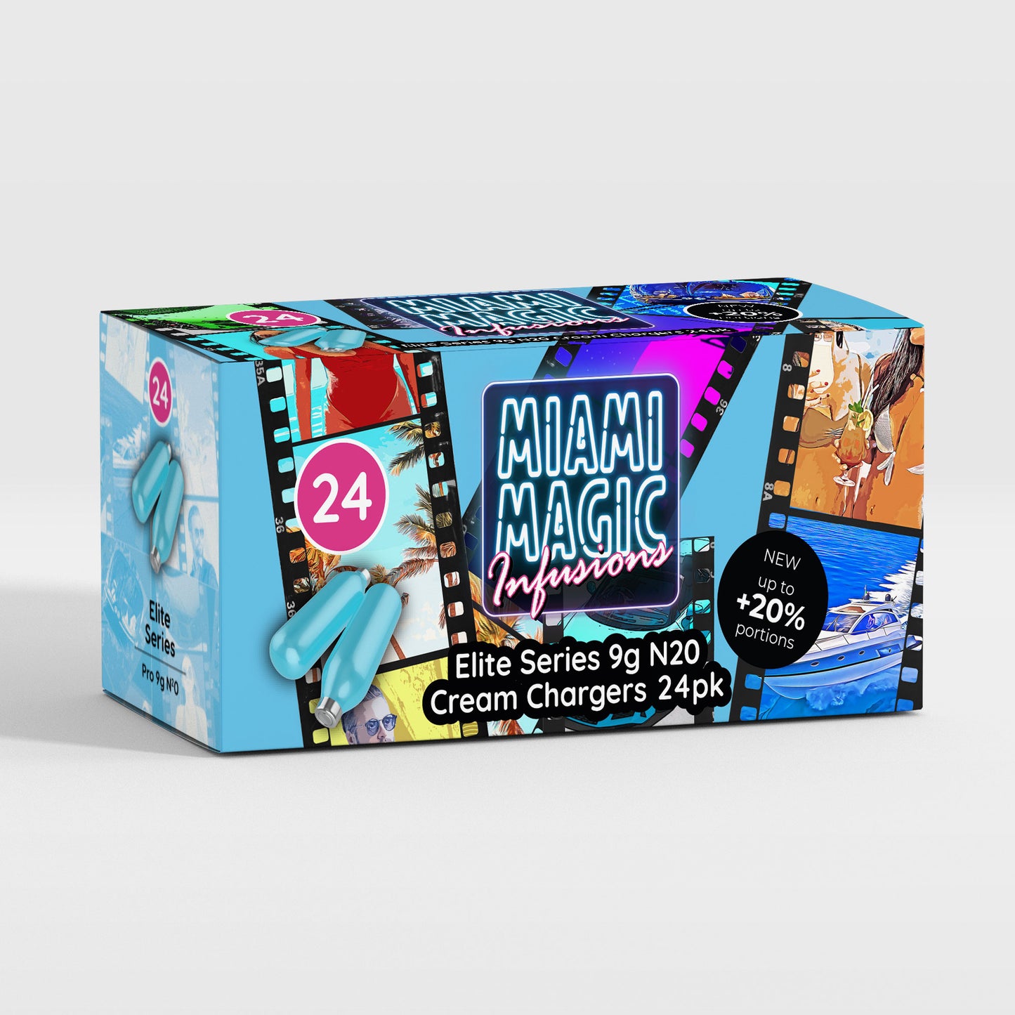 Miami Magic 9g 24 Packs N2O Cream Chargers SALE Up to 25% OFF!