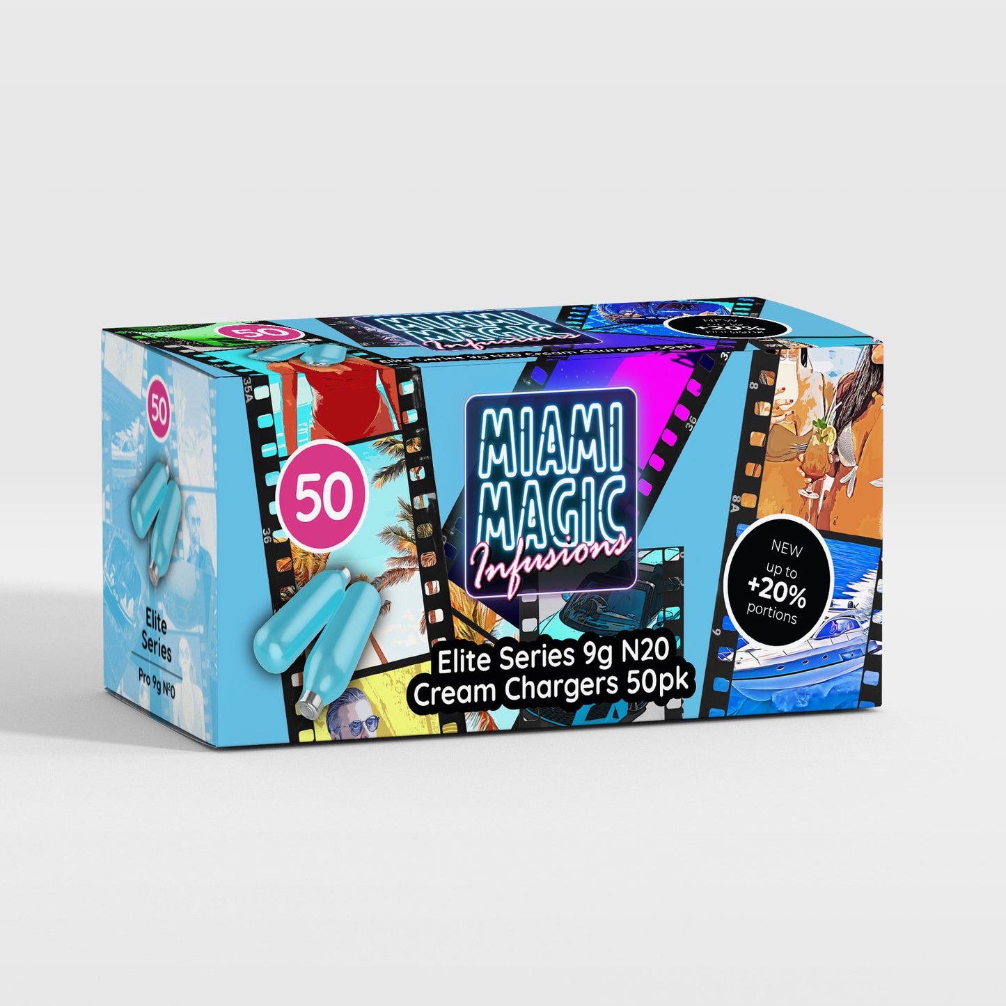 Miami Magic 9g 50 Packs N2O Whipped Cream Chargers -SALE Up to 25% OFF!