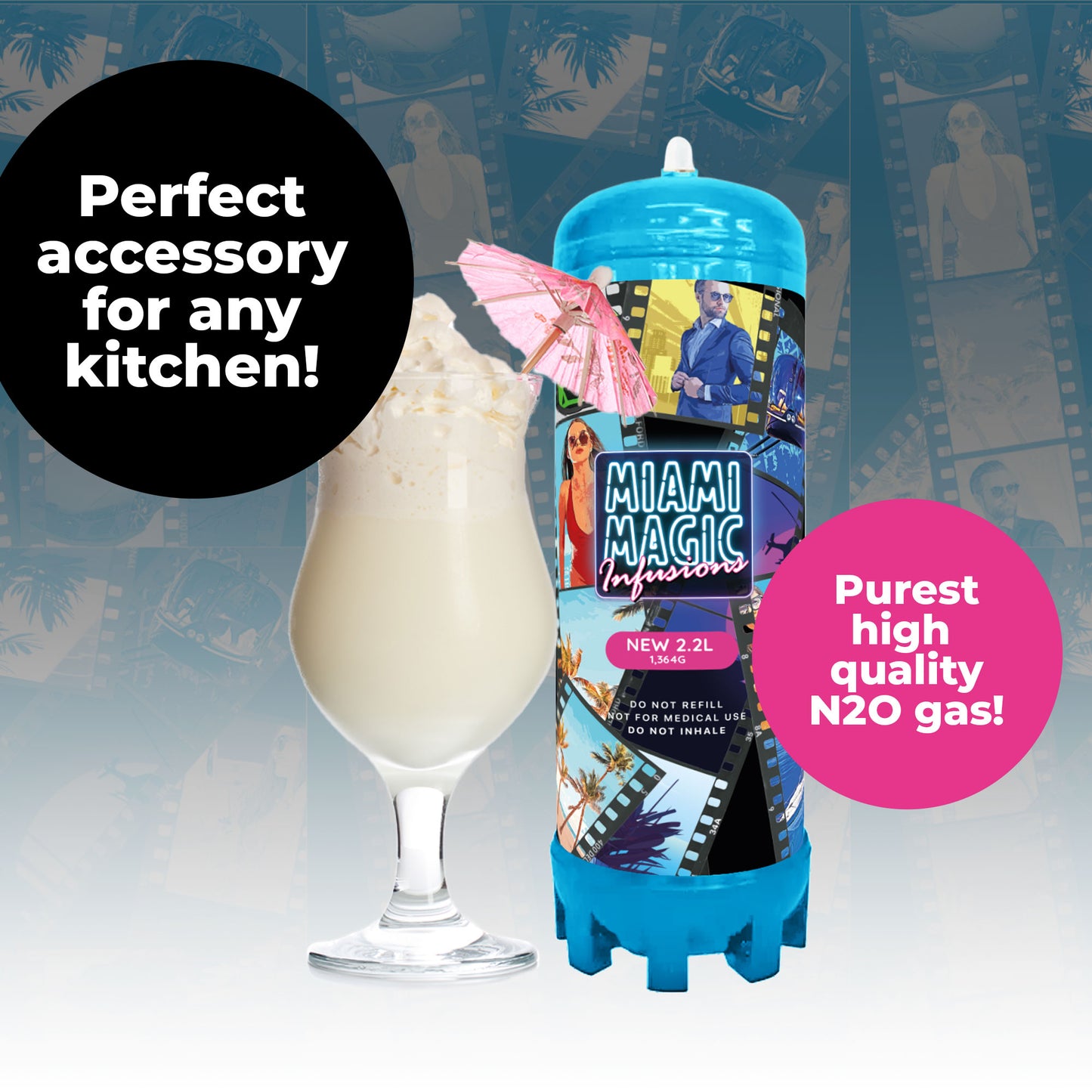 Miami Magic 9g 50 Packs N2O Whipped Cream Chargers -SALE Up to 25% OFF!