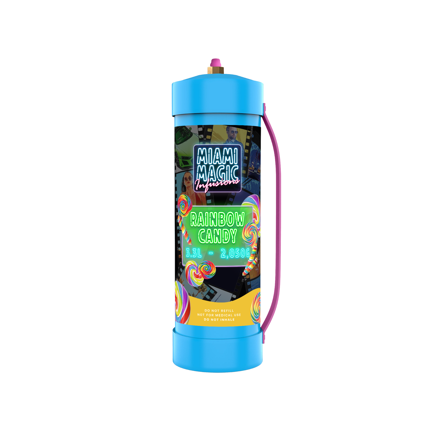 Miami Magic 2050g/ 3.3L Flavored N2O Cream Charger Cylinder