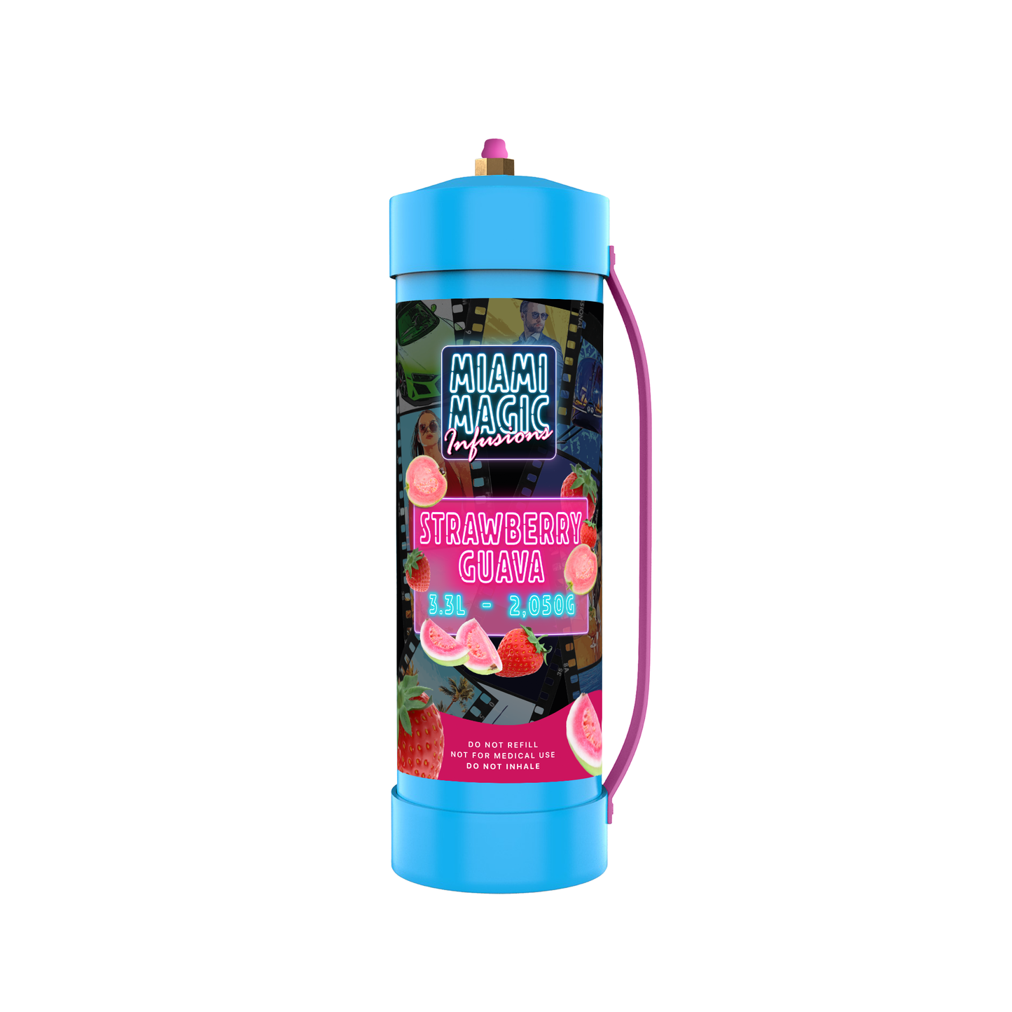 Miami Magic 2050g/ 3.3L Flavored N2O Cream Charger Cylinder