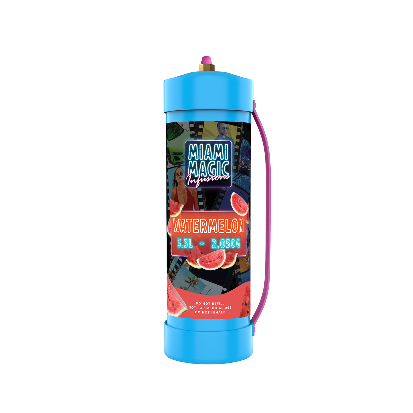 Miami Magic 2050g/ 3.3L Flavored N2O Cream Charger Cylinder