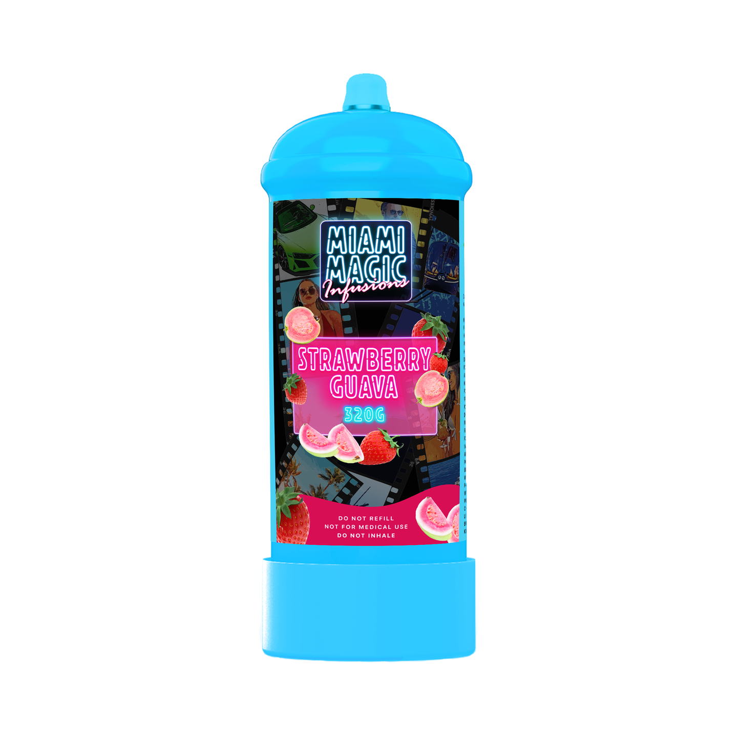 Miami Magic 320g Flavoured N2O Cream Charger Canisters