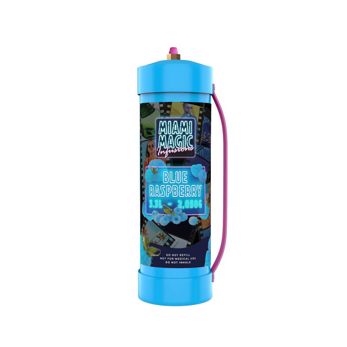 Miami Magic 2050g/ 3.3L Flavored N2O Cream Charger Cylinder