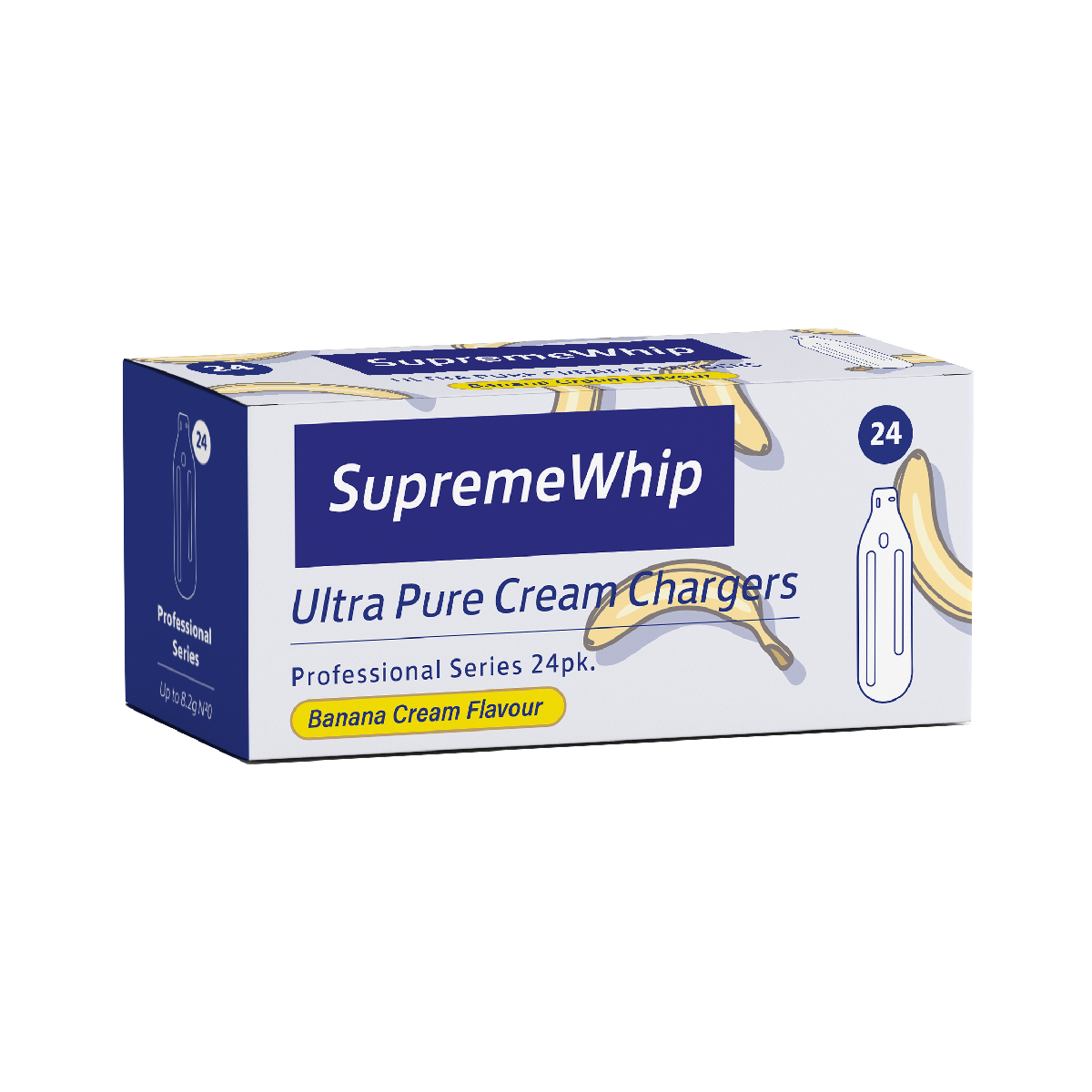 SupremeWhip Banana 8.2 grams N2O Cream Chargers in 24 Packs