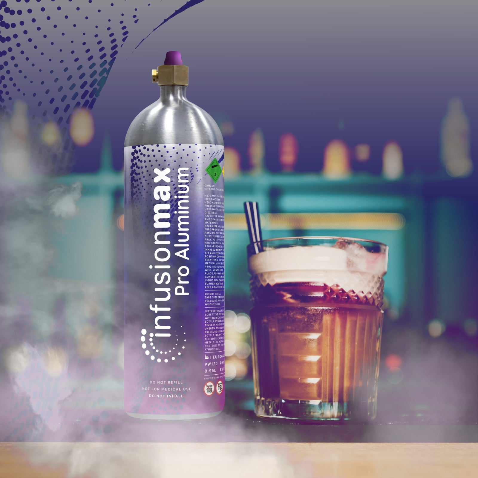 nitrous oxide (N2O) E942 disposable cylinder canister