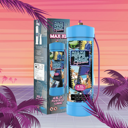 Buy Miami Magic Cream Chargers 4.5L N2O canister for commercial whipped cream and culinary use