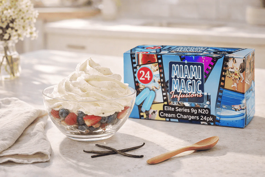 How Miami Magic Cream Chargers Support Modern Dessert Presentation