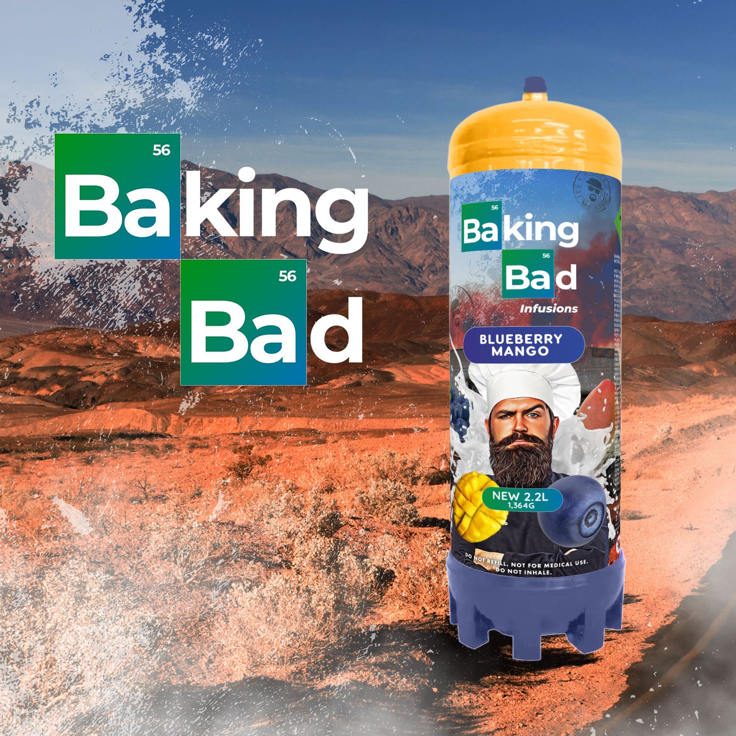 Baking Bad Flavors 2.2L N2O Cream Charger Canister