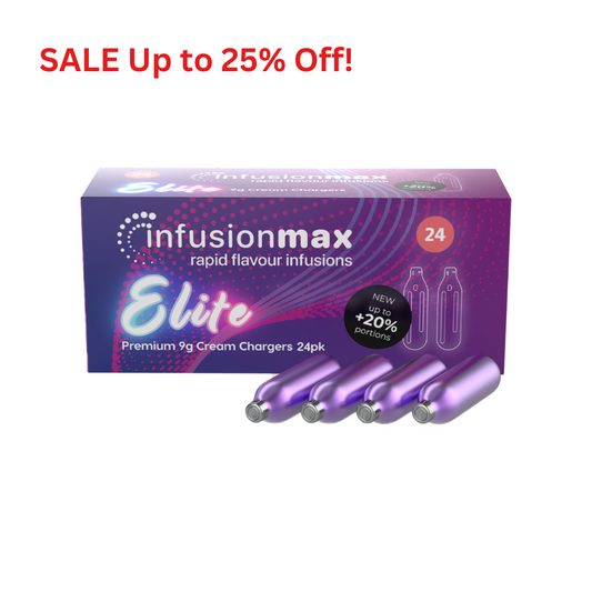 InfusionMaxElite 9g 24 Packs N2O Cream Chargers - SALE Up to 25% OFF!