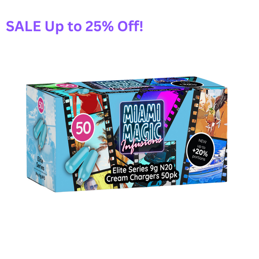 Miami Magic 9g 50 Packs N2O Whipped Cream Chargers -SALE Up to 25% OFF!