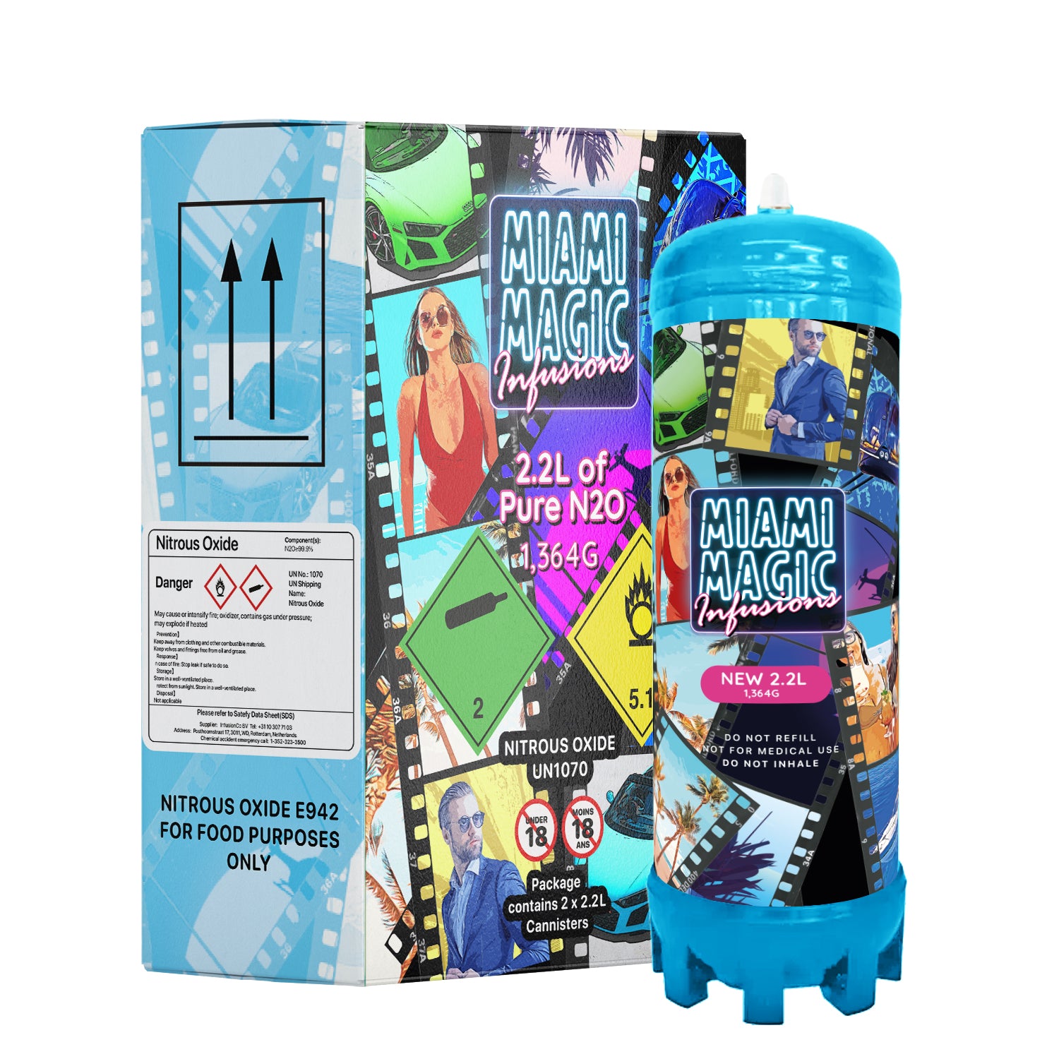 Magic 2 Liter N2O Cylinders - Nitrous Oxide Canisters