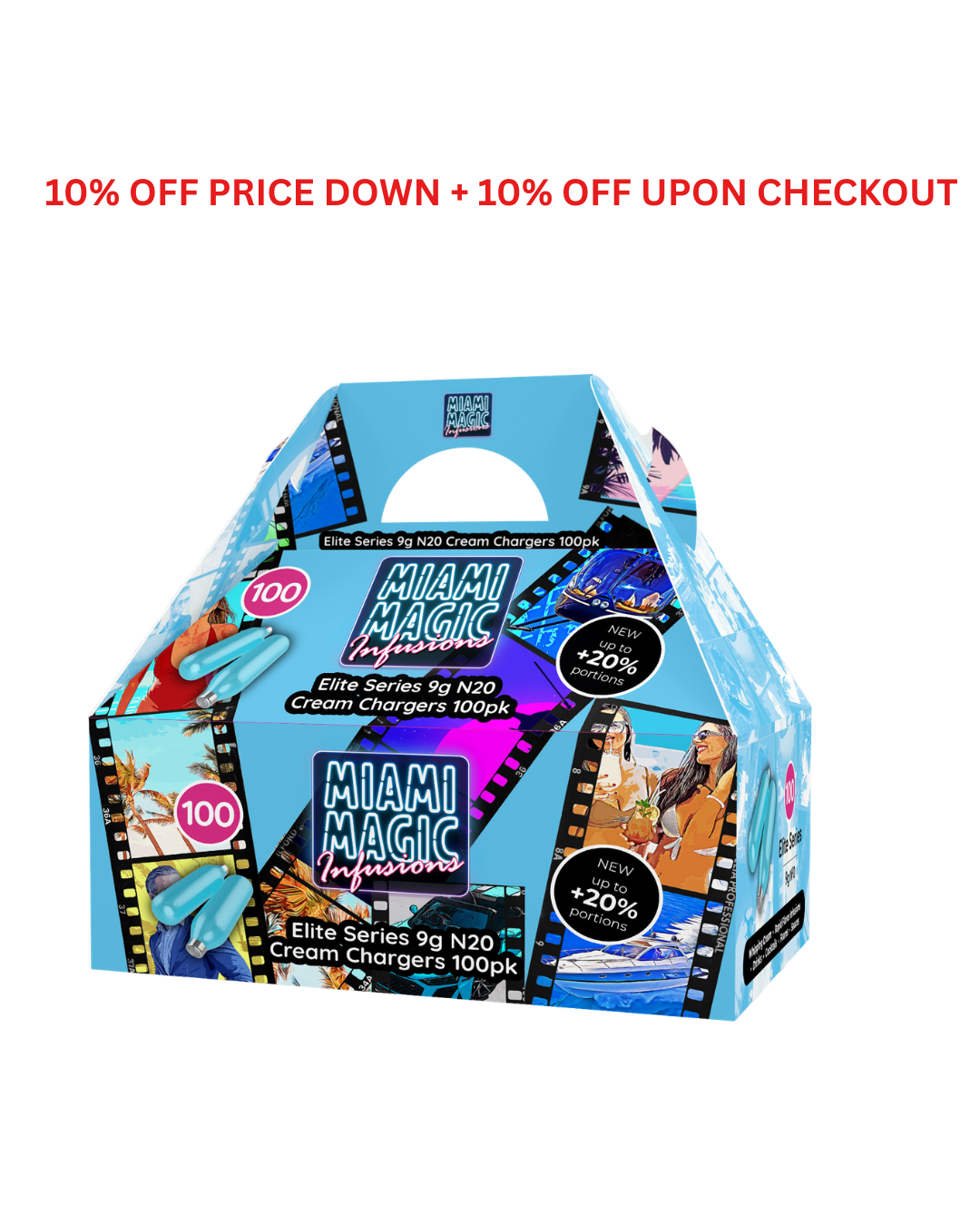 Miami Magic 9g 100 Packs N20 Cream Chargers