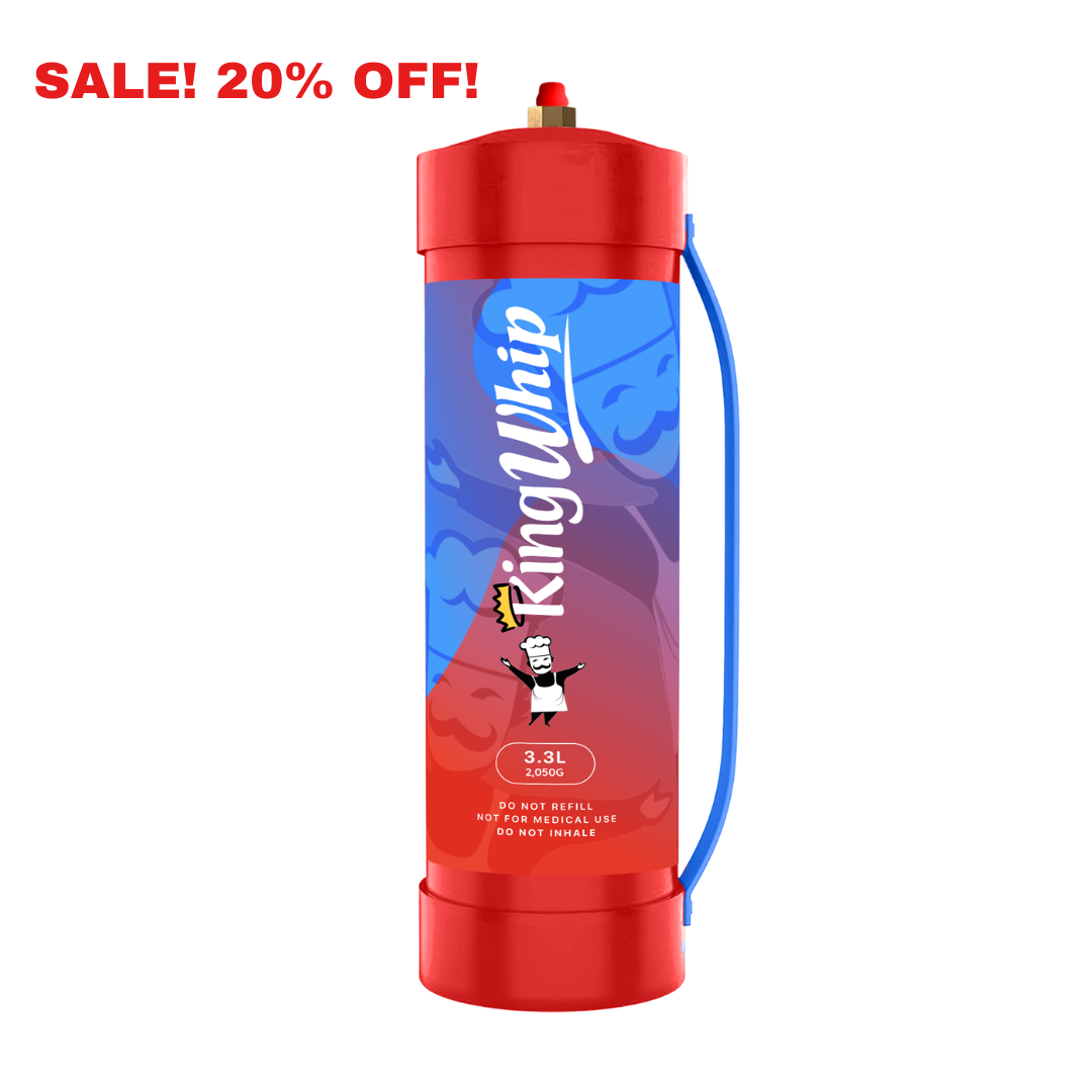 KingWhip Whipped Cream Chargers, 3.3 Liters  (2 kg)  N2O Cylinder 20%OFF