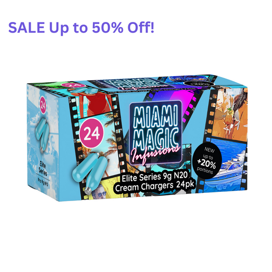 Miami Magic 9g 24 Packs N2O Cream Chargers SALE Up to 50% OFF!