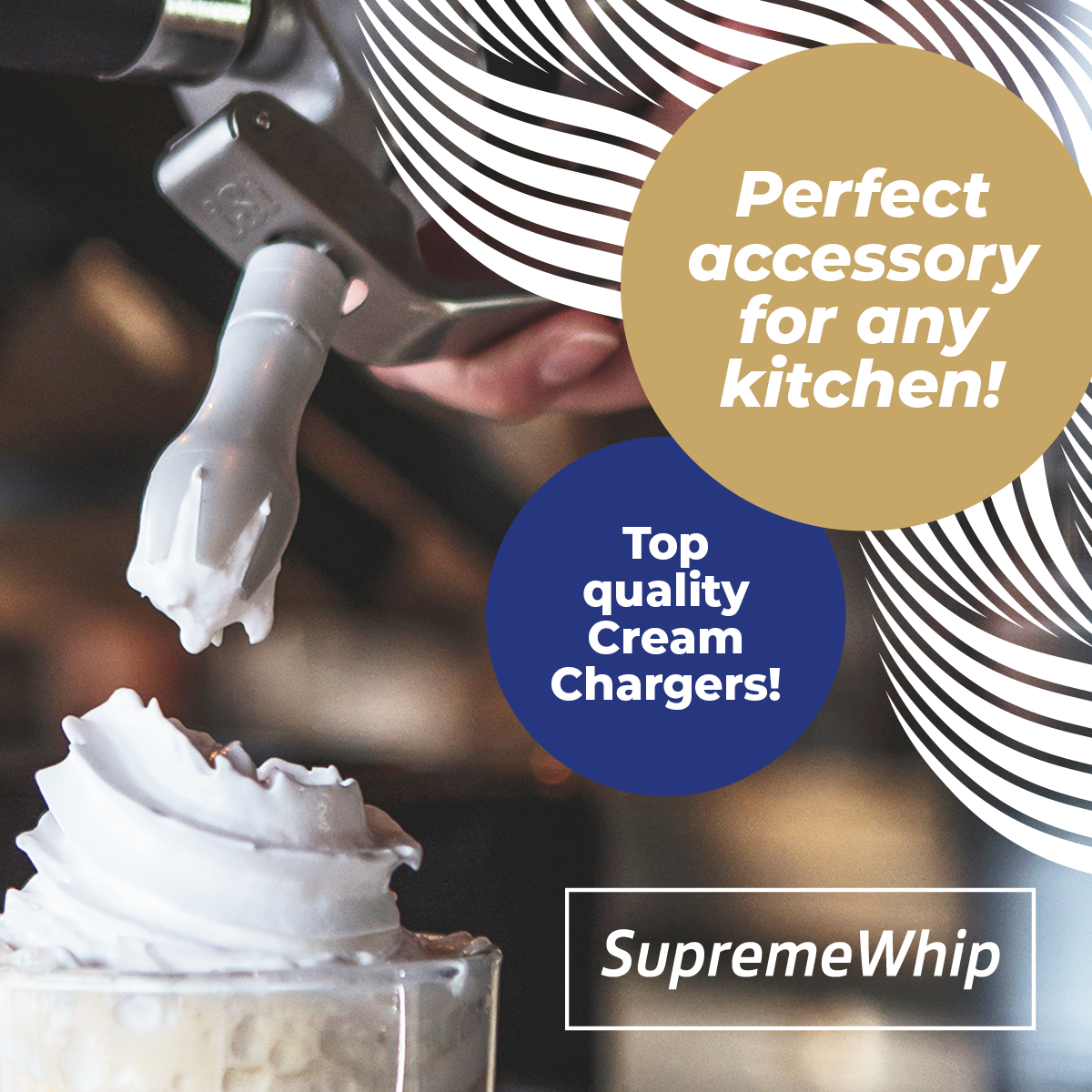 SupremeWhip Cream Chargers Black Dispenser