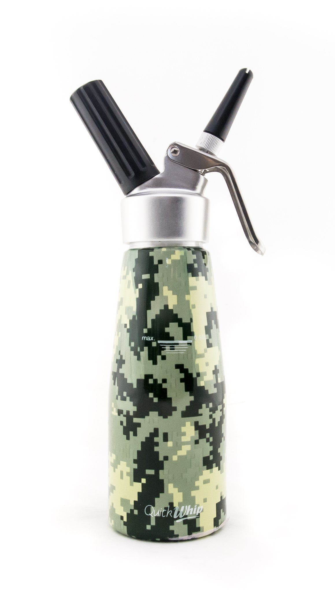 Army print dispenser for whipped cream