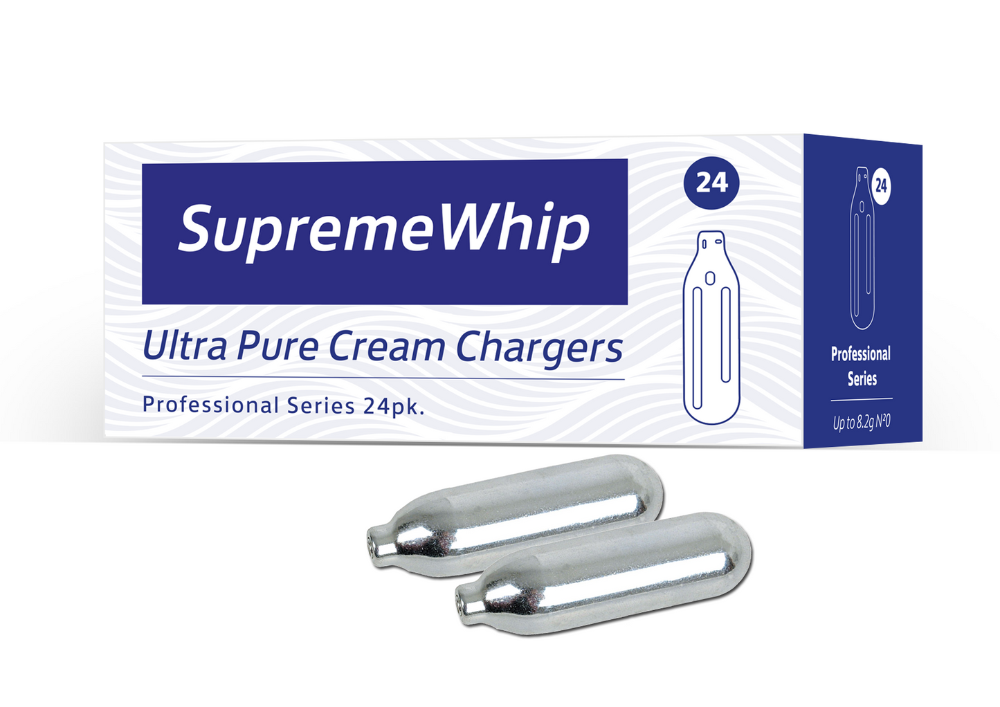 0.5L white dispenser with cream chargers
